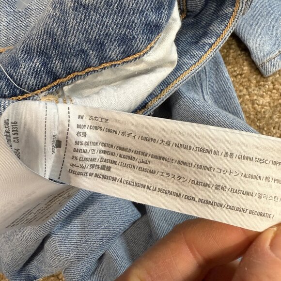 Hollister Dad Jeans Womens 3L 26x33 Blue Cotton Vintage Stretch Ultra High Rise - Picture 11 of 15